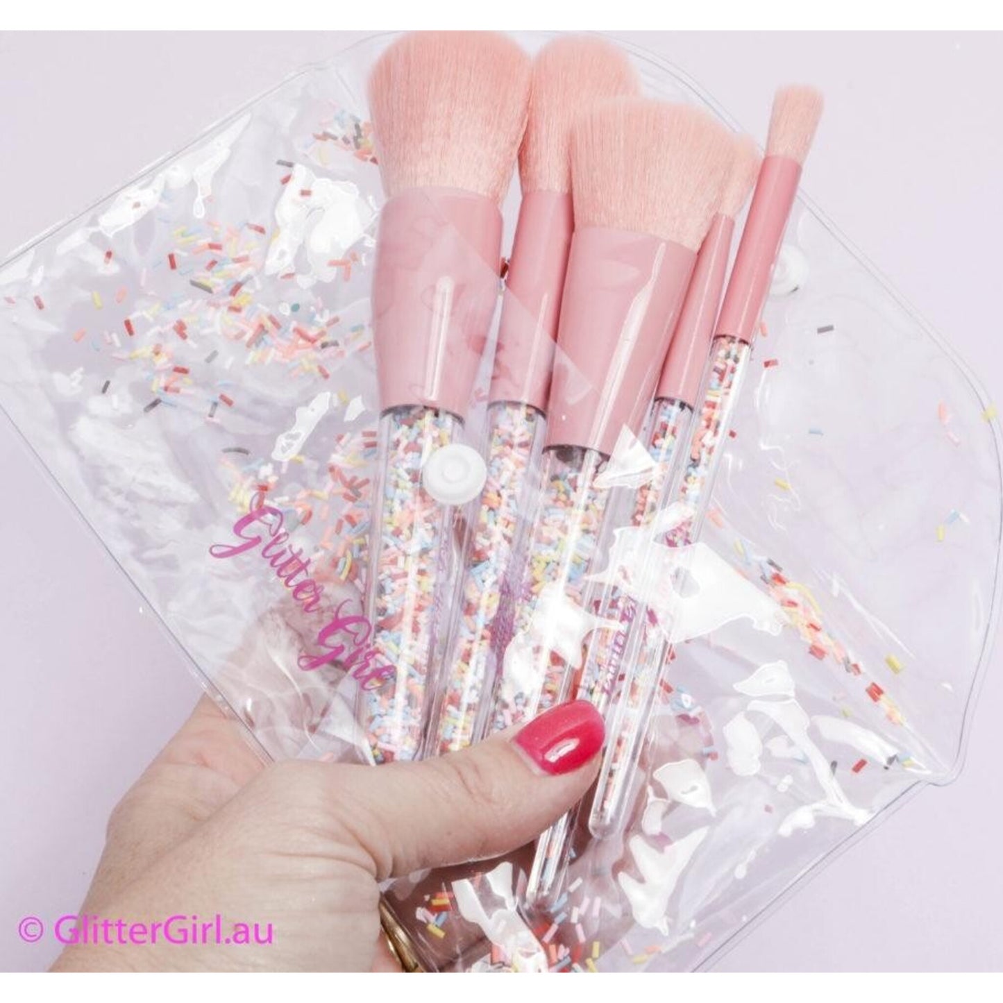 Glitter Girl Original Unicorn Sprinkle Makeup Brush Set - Aster & Ruby
