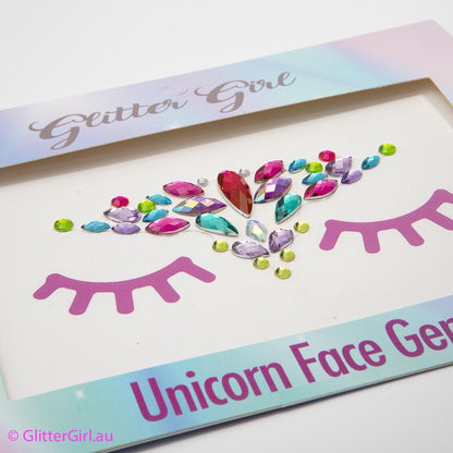 Glitter Girl Unicorn Face Gems Funfetti - Aster & Ruby