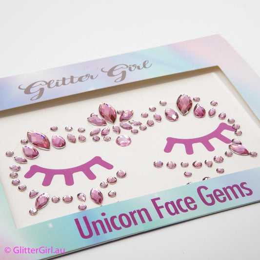 Glitter Girl Unicorn Face Gems Sherbert Sweet Lips - Aster & Ruby