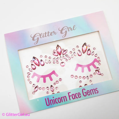 Glitter Girl Unicorn Face Gems Sherbet Sweet Lips - Aster & Ruby