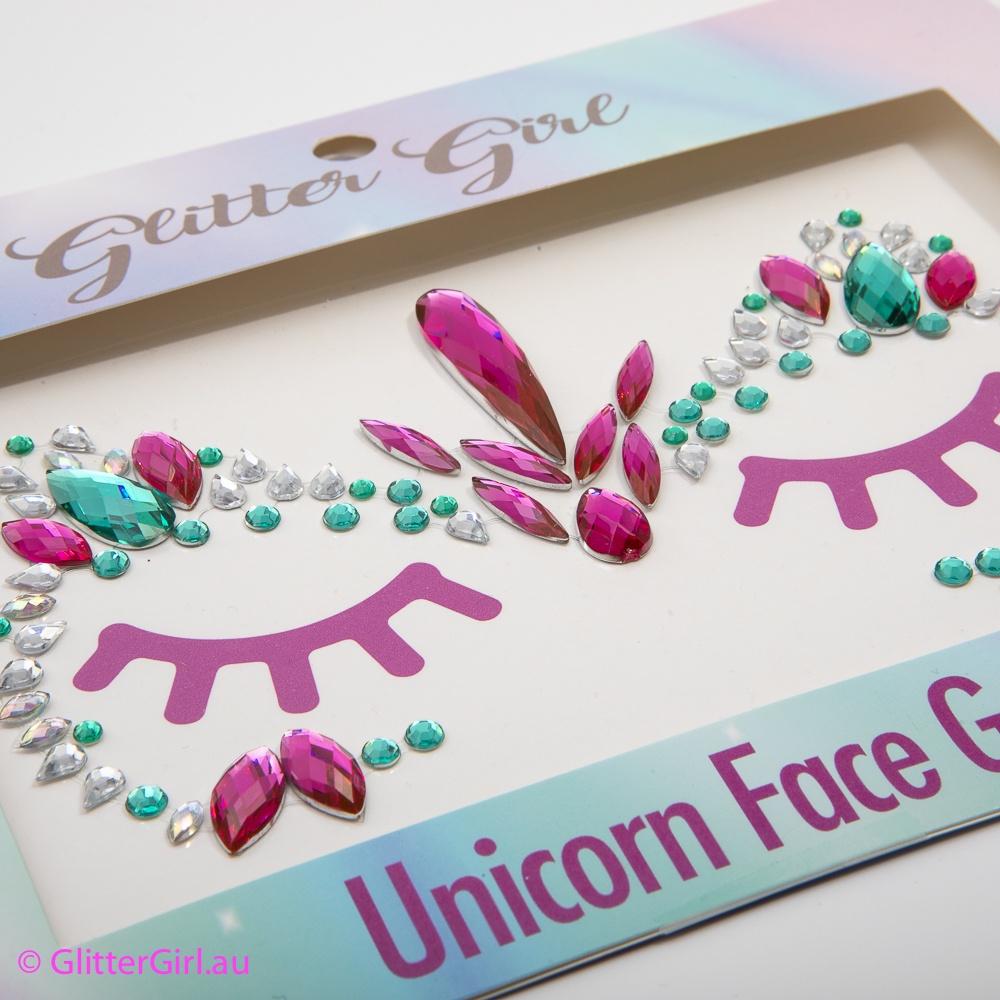 Glitter Girl Unicorn Face Gems Unicorn Power - Aster & Ruby