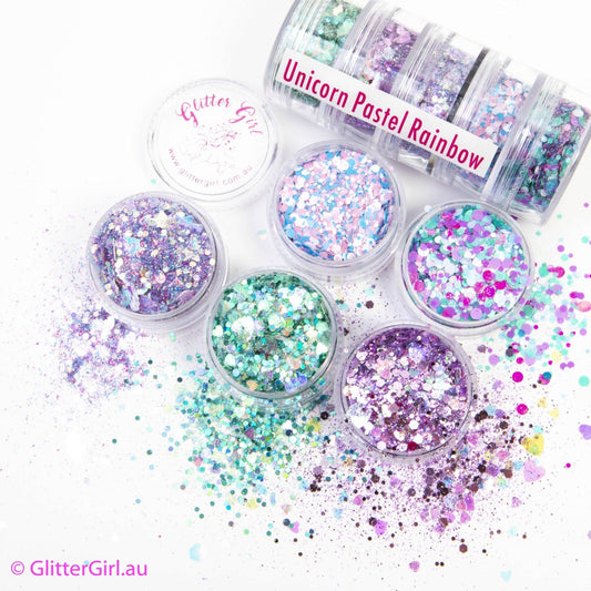 Glitter Girl Unicorn Pastel Rainbow Collection - Aster & Ruby