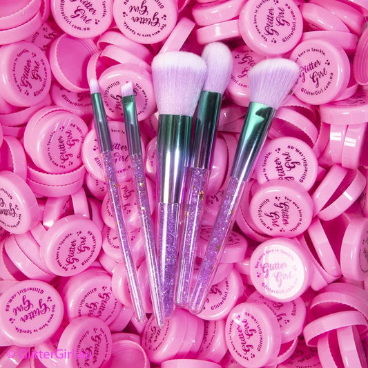 Glitter Girl Unicorn Sparkle Makeup Brush Set - Aster & Ruby