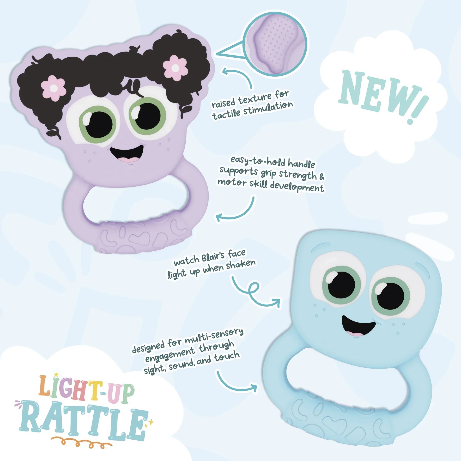 Glo Pal Light Up Rattle Lumi - Aster & Ruby
