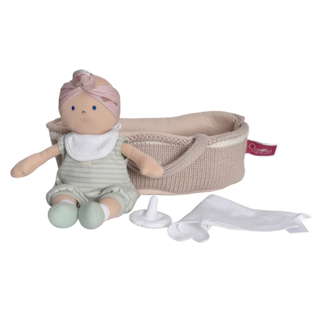 Grace Baby Doll in Carry Cot with Accessories - Aster & Ruby