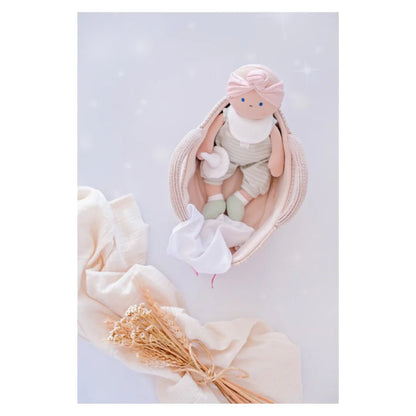 Grace Baby Doll in Carry Cot with Accessories - Aster & Ruby