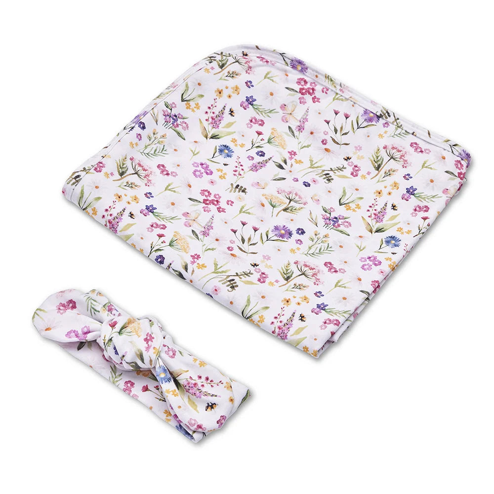 Gracie Organic Jersey Wrap & Topknot Set