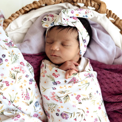 Gracie Organic Jersey Wrap & Topknot Set