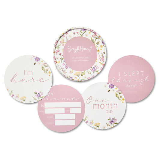 Gracie & Jewel Pink Reversible Milestone Cards
