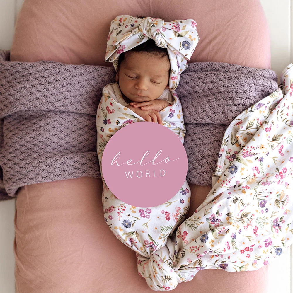 Gracie & Jewel Pink Reversible Milestone Cards