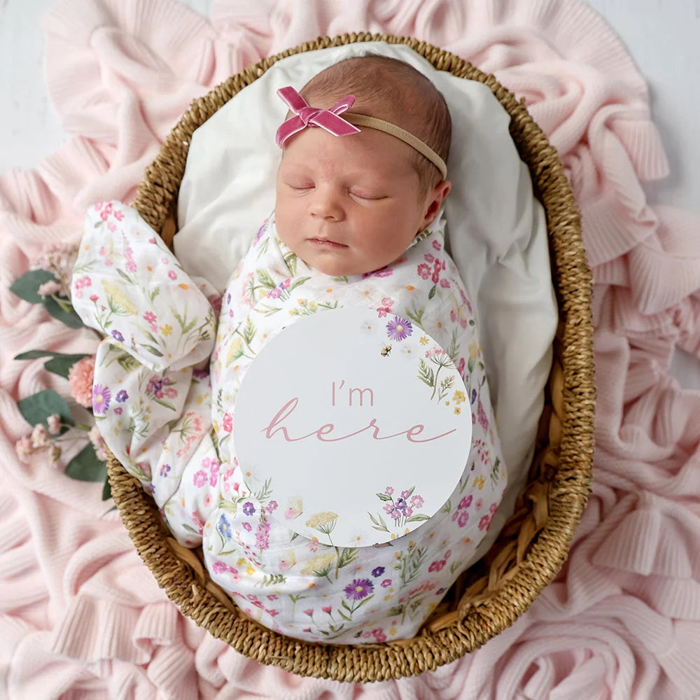 Gracie & Jewel Pink Reversible Milestone Cards