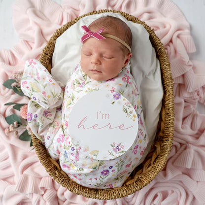 Gracie & Jewel Pink Reversible Milestone Cards