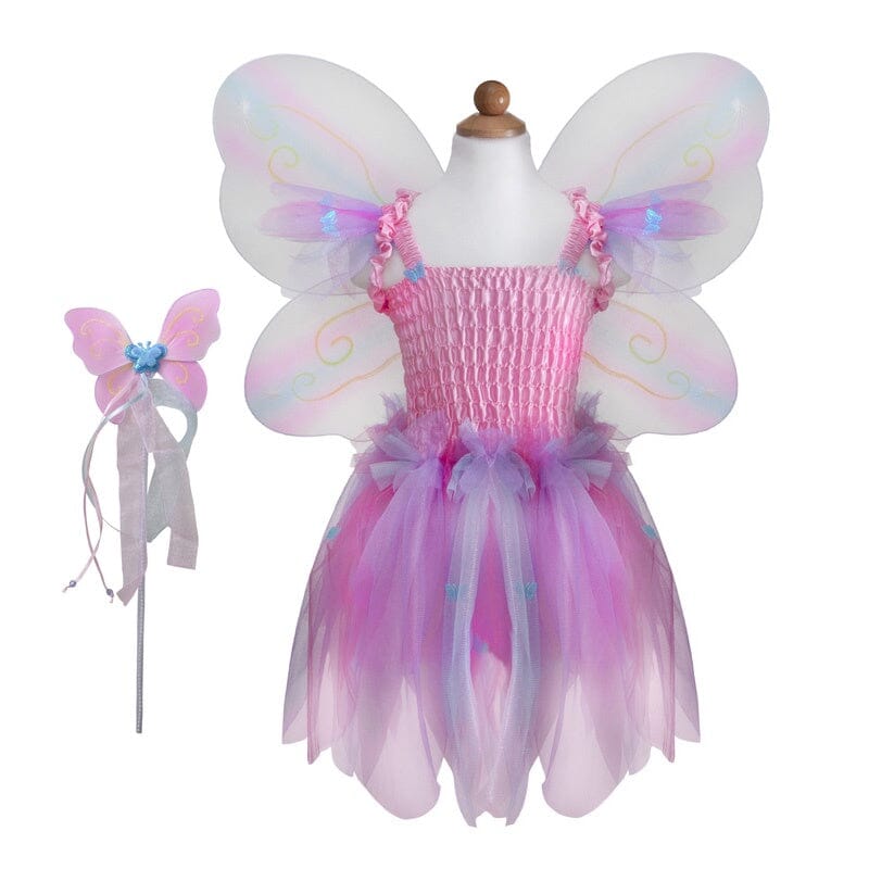 Great Pretenders Pink Butterfly Dress With Wings & Wand-Aster & Ruby