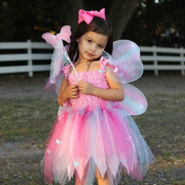 Great Pretenders Pink Butterfly Dress With Wings & Wand-Aster & Ruby
