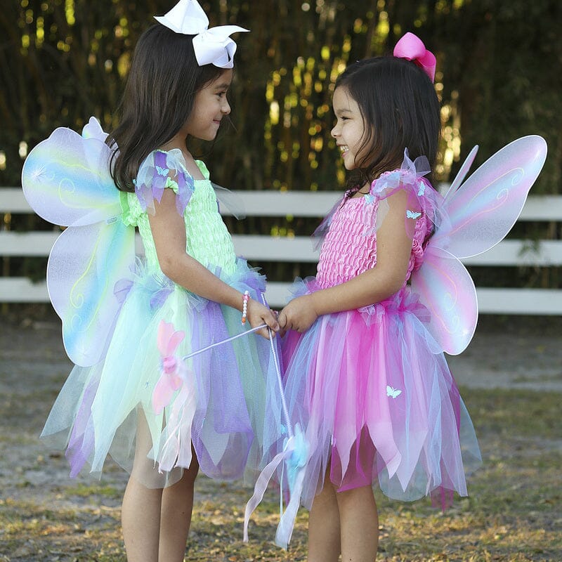 Great Pretenders Pink Butterfly Dress With Wings & Wand-Aster & Ruby