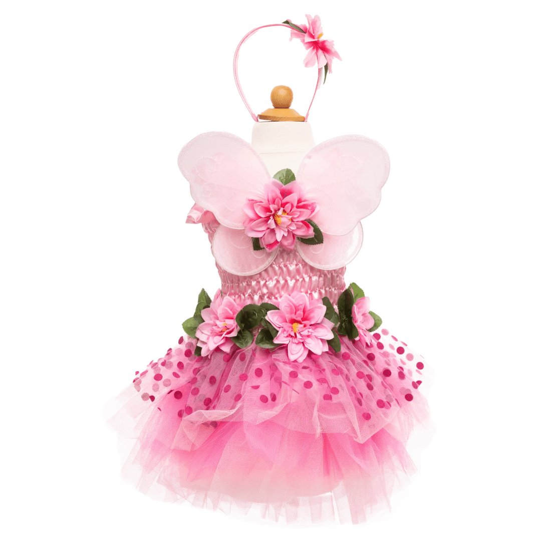 Great Pretenders Pink Fairy Blooms Deluxe Dress With Wings & Headband-Aster & Ruby