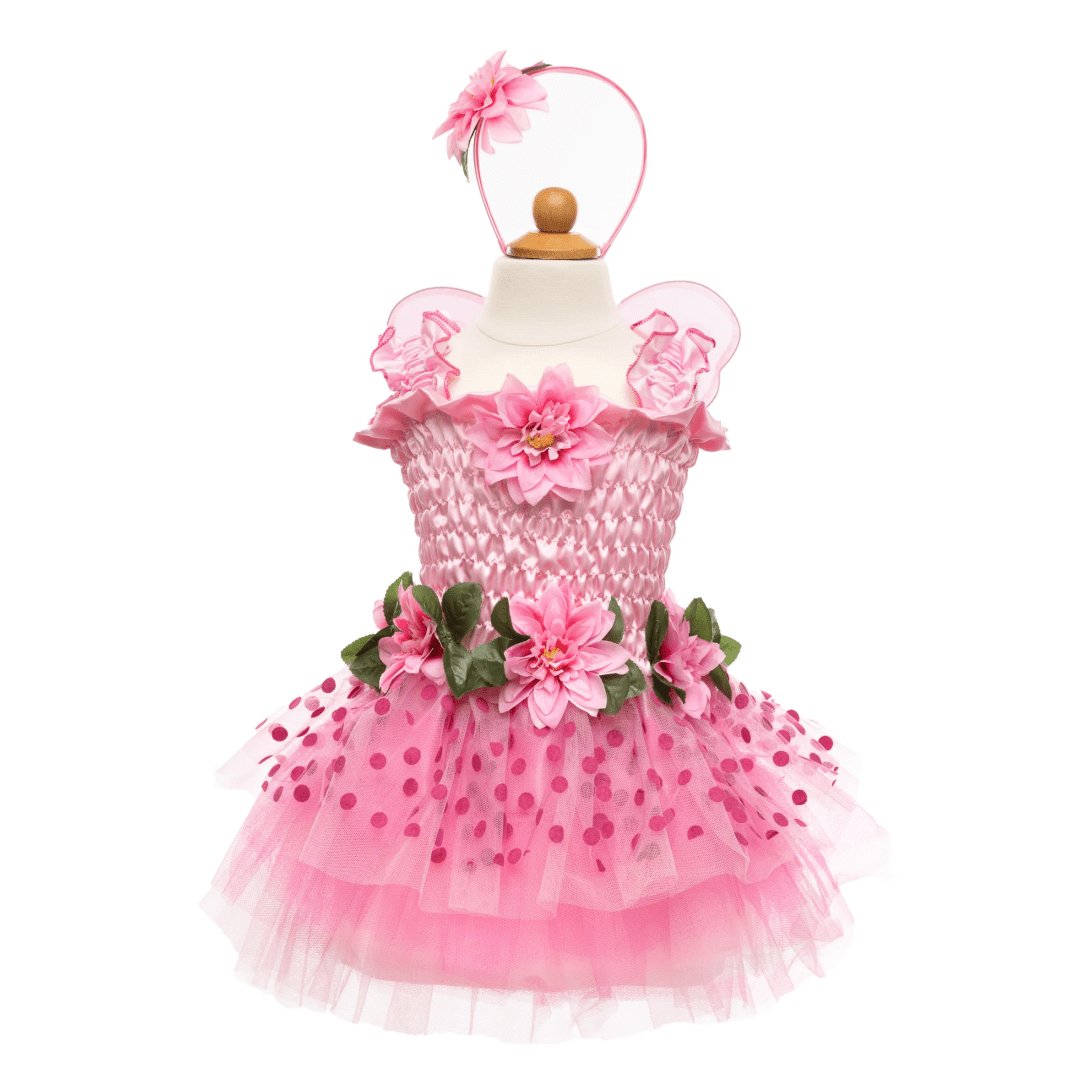 Great Pretenders Pink Fairy Blooms Deluxe Dress With Wings & Headband-Aster & Ruby