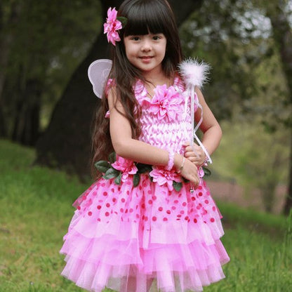 Great Pretenders Pink Fairy Blooms Deluxe Dress With Wings & Headband-Aster & Ruby