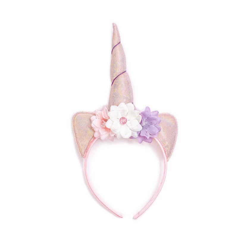 Great Pretenders Pink Shimmer Unicorn Dress & Headband-Aster & Ruby