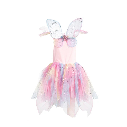 Rainbow Fairy Dress with Wings
