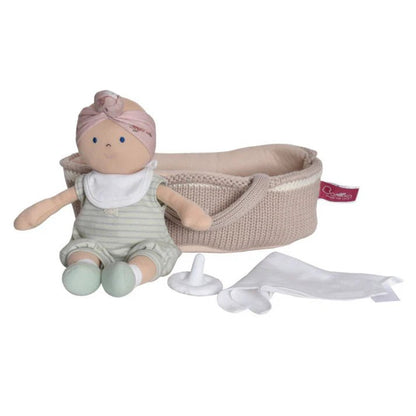 Green Outfit Baby with Knitted Carry Cot - Aster & Ruby