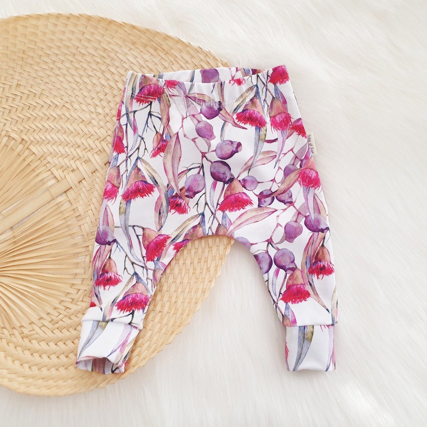 Gumnut Flower Leggings-Aster & Ruby