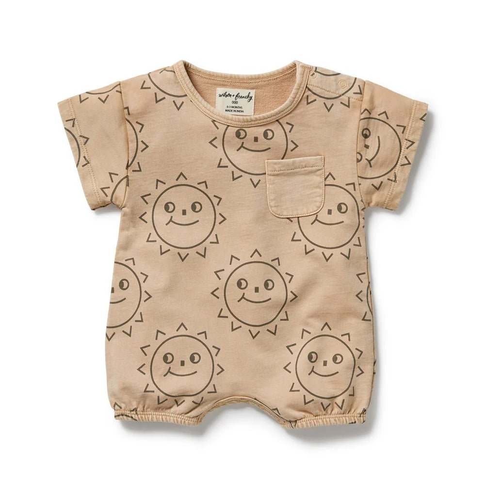 Happy Days Organic Sweat Growsuit - Aster & Ruby