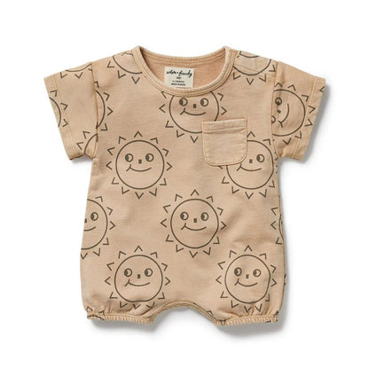 Happy Days Organic Sweat Growsuit - Aster & Ruby