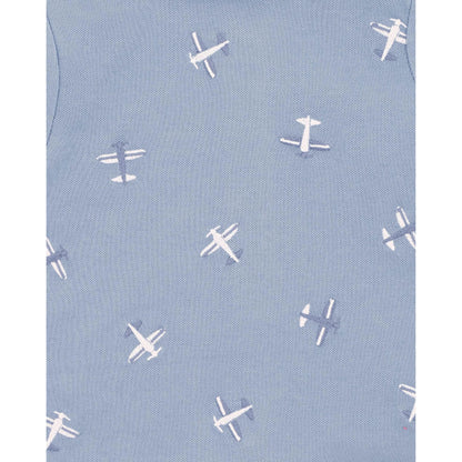 Harlan Embroidered SS Polo Romper - Aster & Ruby