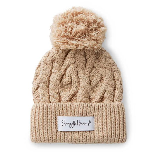 Hazelnut Organic Baby Knit Beanie - Aster & Ruby