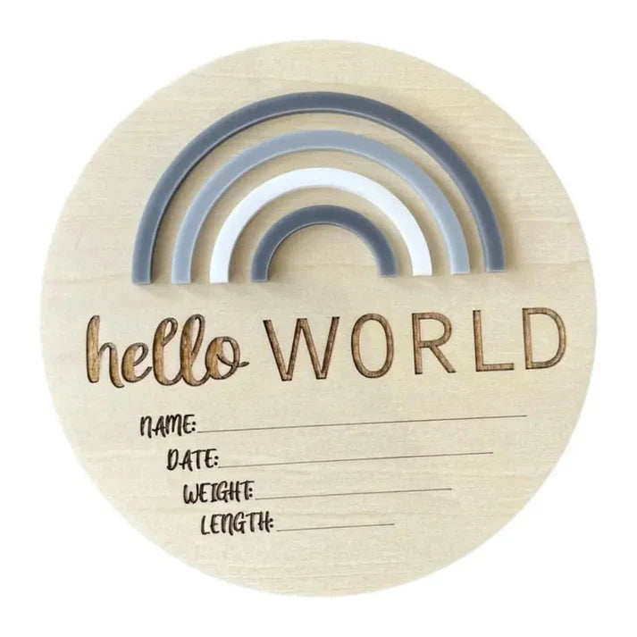 Hello World Rainbow Greys