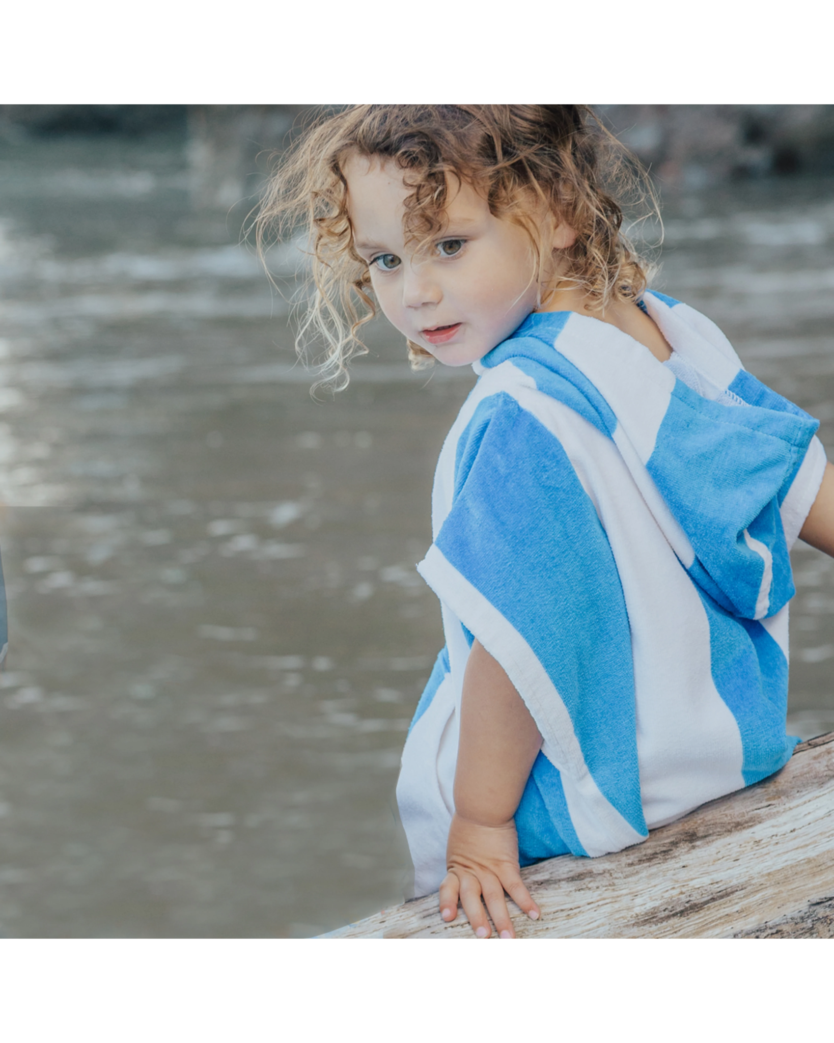 Hooded Towel Deep Sea Stripe - Aster & Ruby