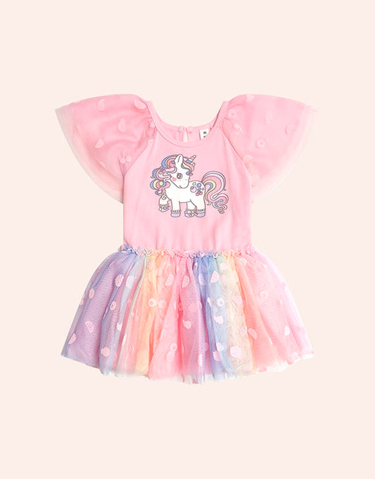 Huxbaby Rainbow Unicorn Tulle Dress | Aster & Ruby