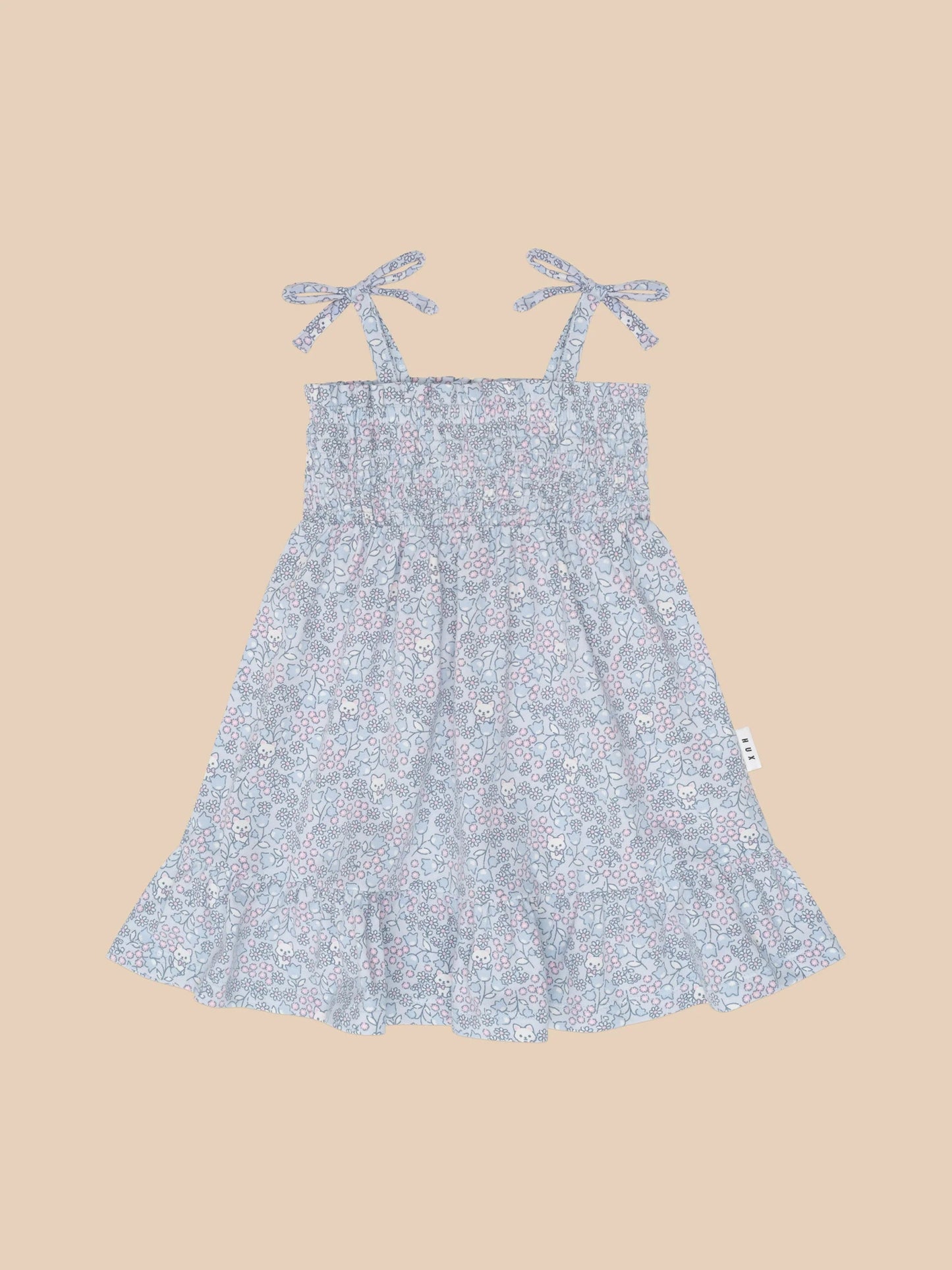 Huxbaby Bluebell Floral Shirred Dress - Aster & Ruby