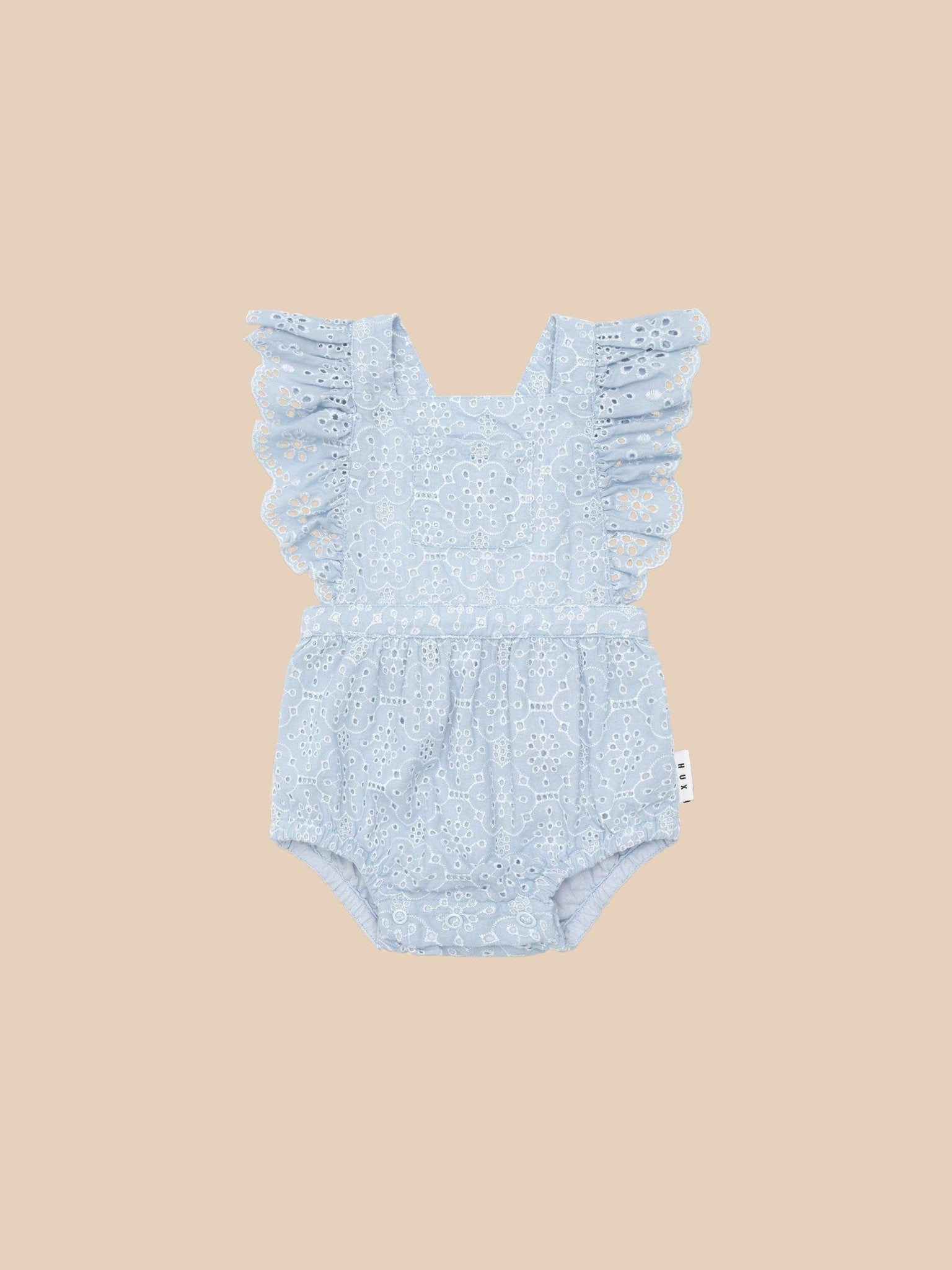 Huxbaby Broderie Frill Playsuit - Aster & Ruby