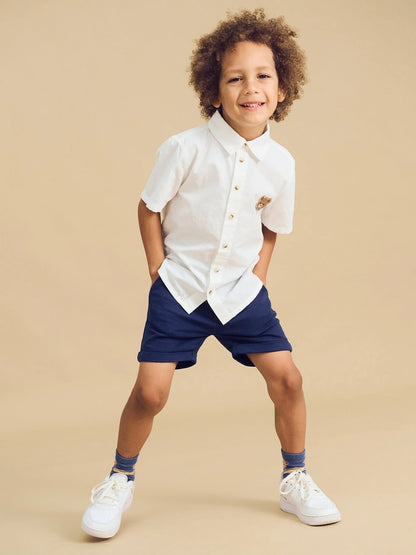 Huxbaby Chino Short Navy - Aster & Ruby