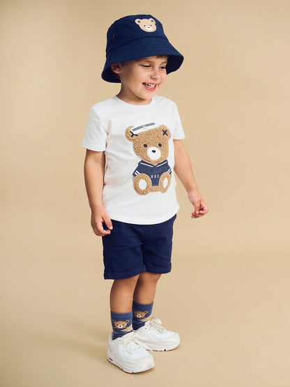 Huxbaby Chino Short Navy - Aster & Ruby