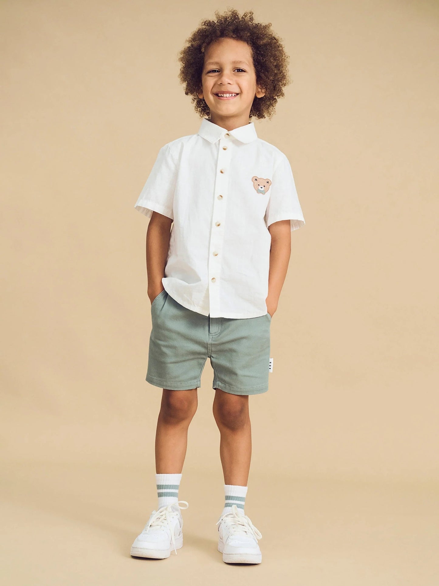 Huxbaby Chino Short Sage - Aster & Ruby