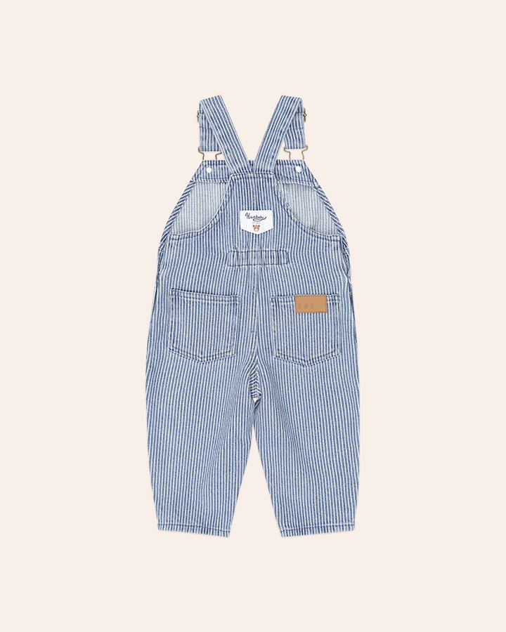 Car Denim Stripe Overalls