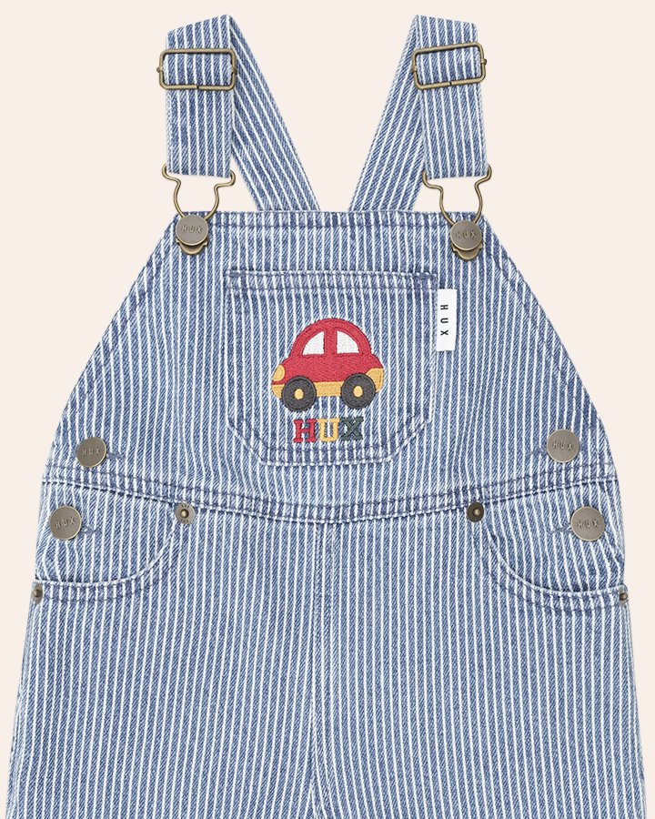 Car Denim Stripe Overalls