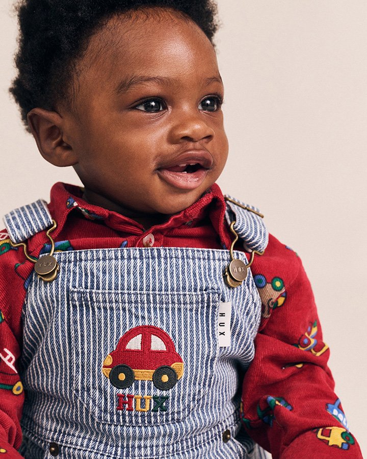 Car Denim Stripe Overalls