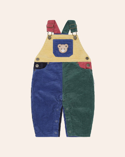 Colour Block Cord Overalls