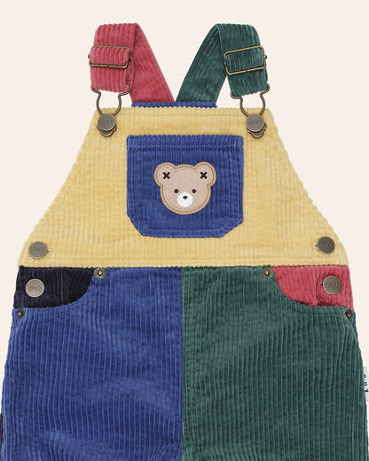 Colour Block Cord Overalls