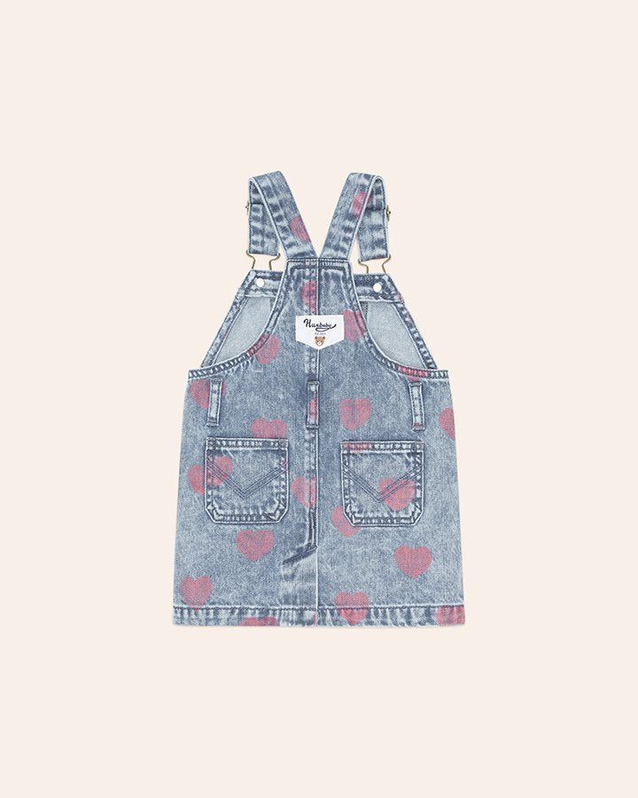 Dreamy Denim Hearts Pinafore
