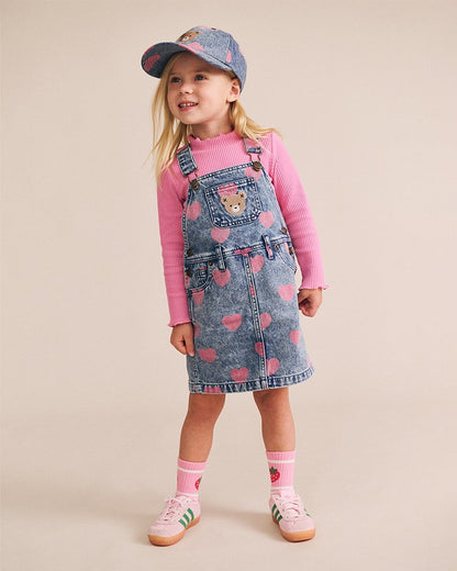 Dreamy Denim Hearts Pinafore