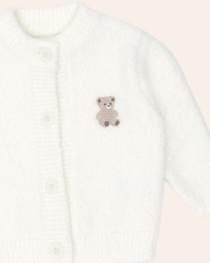 My First Hux Almond Milk 4Pc Boucle Newborn Set