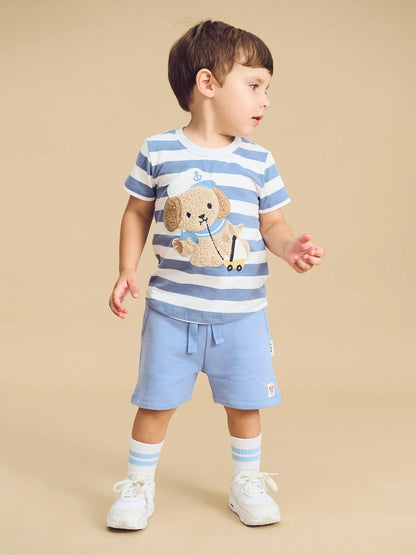 Huxbaby Sailor Pup Stripe T-shirt - Aster & Ruby