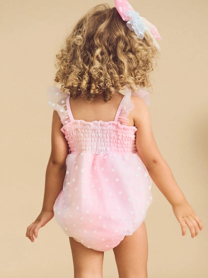 Huxbaby Sweetheart Frill Tulle Playsuit - Aster & Ruby