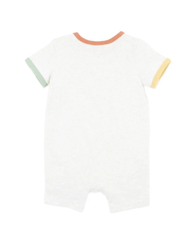 Ivan Camp Scene Short Sleeve Romper - Aster & Ruby