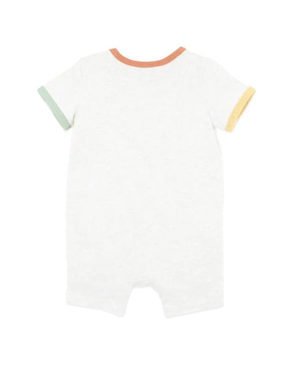 Ivan Camp Scene Short Sleeve Romper - Aster & Ruby